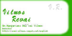 vilmos revai business card